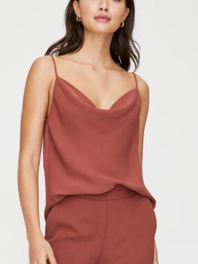 BABATON by Aritzia Cowlneck Camisole Top Sz Small